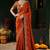 Women's satin silk saree with elegant lace border party wear designer saree