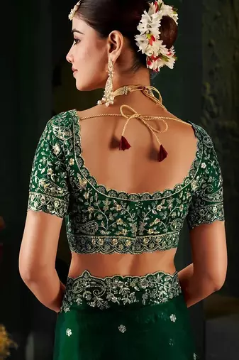 Women's satin silk saree with elegant lace border party wear designer saree