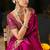 Women's satin silk saree with elegant lace border party wear designer saree