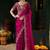 Women's satin silk saree with elegant lace border party wear designer saree