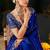 Women's satin silk saree with elegant lace border party wear designer saree