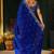 Women's satin silk saree with elegant lace border party wear designer saree