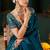 Women's satin silk saree with elegant lace border party wear designer saree