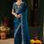 Women's satin silk saree with elegant lace border party wear designer saree