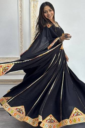 New Designer Patch Work Black Color Lehenga Choli With Dupatta Set For Women's
