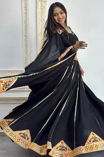 New Designer Patch Work Black Color Lehenga Choli With Dupatta Set For Women's