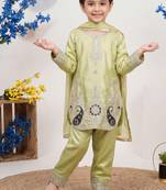 Designer pure chinon silk kurta palazzo set with embroidered work for wedding