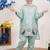 Designer pure chinon silk kurta palazzo set with embroidered work for wedding