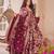 maroon  color printed kurta bottom with dupatta stitched