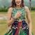 Green Navratri Digital Print Maslin Cotton Lehenga Choli with Dupatta