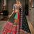 Multicolor Navratri Muslin Cotton Lehenga Choli with Real Mirror Work & Dupatta
