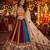 Multicolor Navratri Muslin Cotton Lehenga Choli with Real Mirror Work & Dupatta