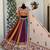 Multicolor Navratri Muslin Cotton Lehenga Choli with Real Mirror Work & Dupatta