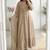 cream embroidered anarkali suit with dupatta
