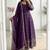 purple embroidered anarkali suit with dupatta