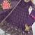 purple embroidered anarkali suit with dupatta