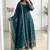 teal embroidered anarkali suit with dupatta