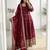  maroon festive anarkali suit for women