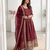  maroon festive anarkali suit for women