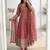  peach festive anarkali suit for women