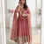  peach festive anarkali suit for women