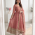  peach festive anarkali suit for women