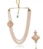   groom sherwani necklace moti mala layered for wedding | groom mala with brooch set