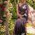 Mauve shaded burberry jimmy choo saree with dual sequence work