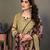 Light Mustard Color Printed Chiffon Saree