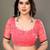 Light Pink Color Printed Chiffon Saree