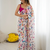 White Color Printed Chiffon Saree