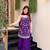 Purple color stylish readymade chinon fabric suit for trendy girls