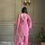 Pink color stylish readymade crunchy fabric suit for trendy girls