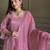 Pink color stylish readymade crunchy fabric suit for trendy girls