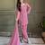 Pink color stylish readymade crunchy fabric suit for trendy girls