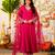 Pink color stylish readymade viscose chanderi fabric suit for trendy girls