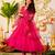Pink color stylish readymade viscose chanderi fabric suit for trendy girls