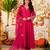 Pink color stylish readymade viscose chanderi fabric suit for trendy girls