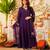 Purple color stylish readymade viscose chanderi fabric suit for trendy girls
