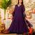 Purple color stylish readymade viscose chanderi fabric suit for trendy girls