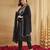 Black color stylish readymade rayon slub fabric suit for trendy girls