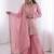 Pink color stylish readymade fendy satin fabric suit for trendy girls