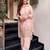 Pink color stylish readymade crepe fabric suit for trendy girls