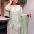 Pista color stylish readymade crepe fabric suit for trendy girls