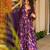 Purple color smart and stylish partywear rayon fabric gown with dupatta
