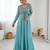 Blue color designer partywear attire for trendy ceremonial looks