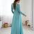 Blue color designer partywear attire for trendy ceremonial looks