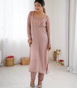 Peach color designer partywear attire for trendy ceremonial looks