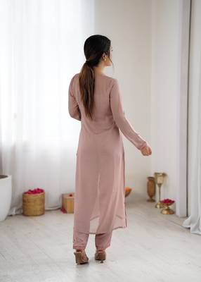 Peach color designer partywear attire for trendy ceremonial looks 2