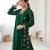 Dark green color designer partywear attire for trendy ceremonial looks